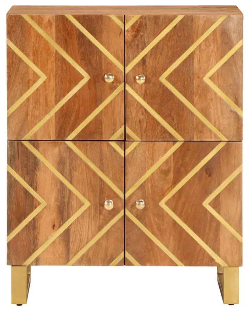 Móvel de apoio 60x33,5x75 cm mangueira maciça castanho e preto