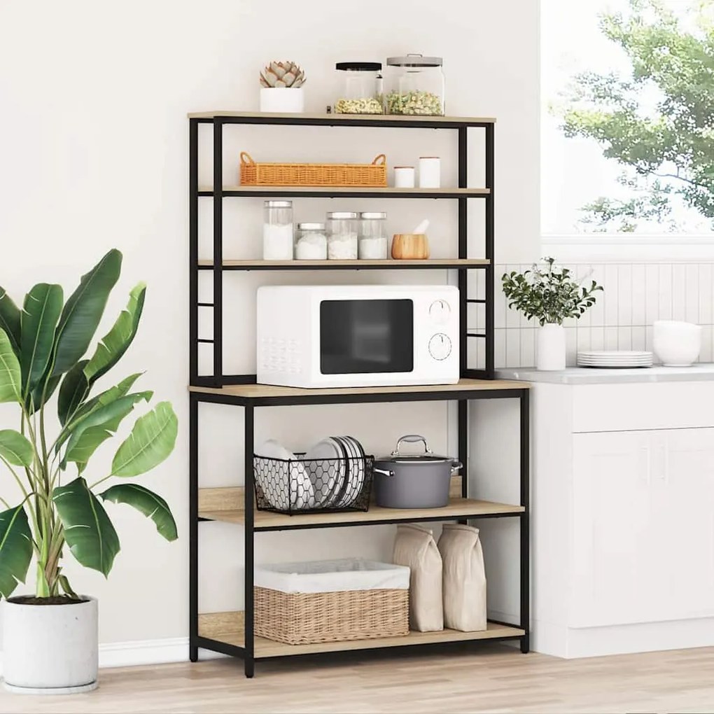 vidaXL Prateleira de Cozinha Carvalho Sonoma 100 x 40 x 168 cm