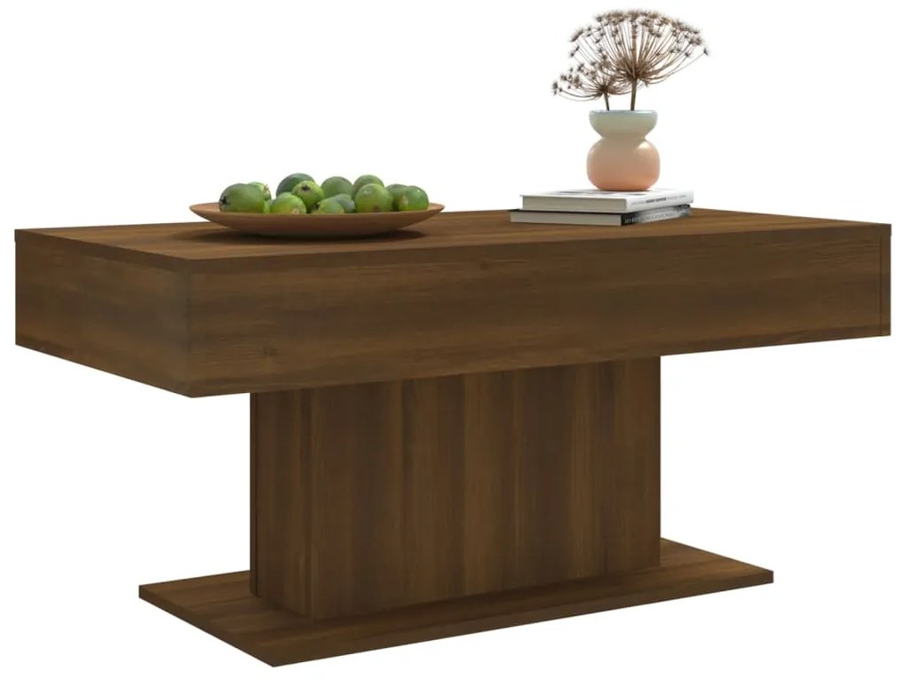 Mesa centro 96x50x45 cm derivados de madeira carvalho castanho