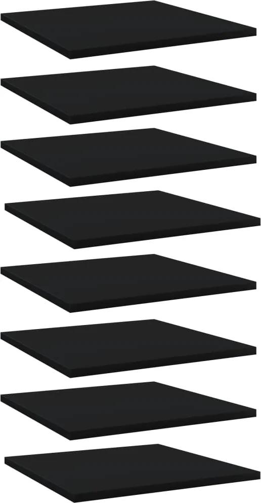 Prateleiras para estante 8 pcs 40x40x1,5cm contraplacado preto