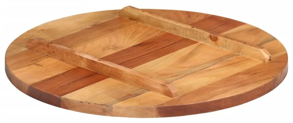 Tampo de mesa redondo madeira de acácia maciça 25-27 mm 60 cm