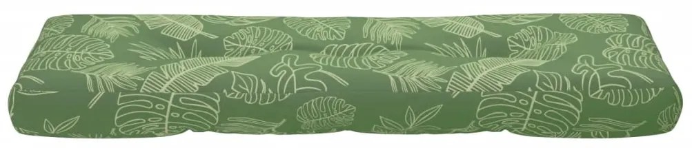 Almofadão para sofá de paletes 120x40x12cm tecido padrão folhas