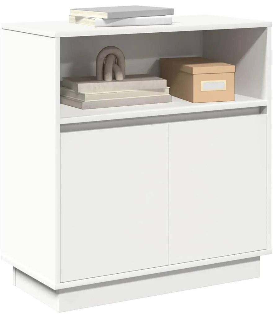 Sideboard com LED Branco 71x34,5x75 cm Madeira Engenharia