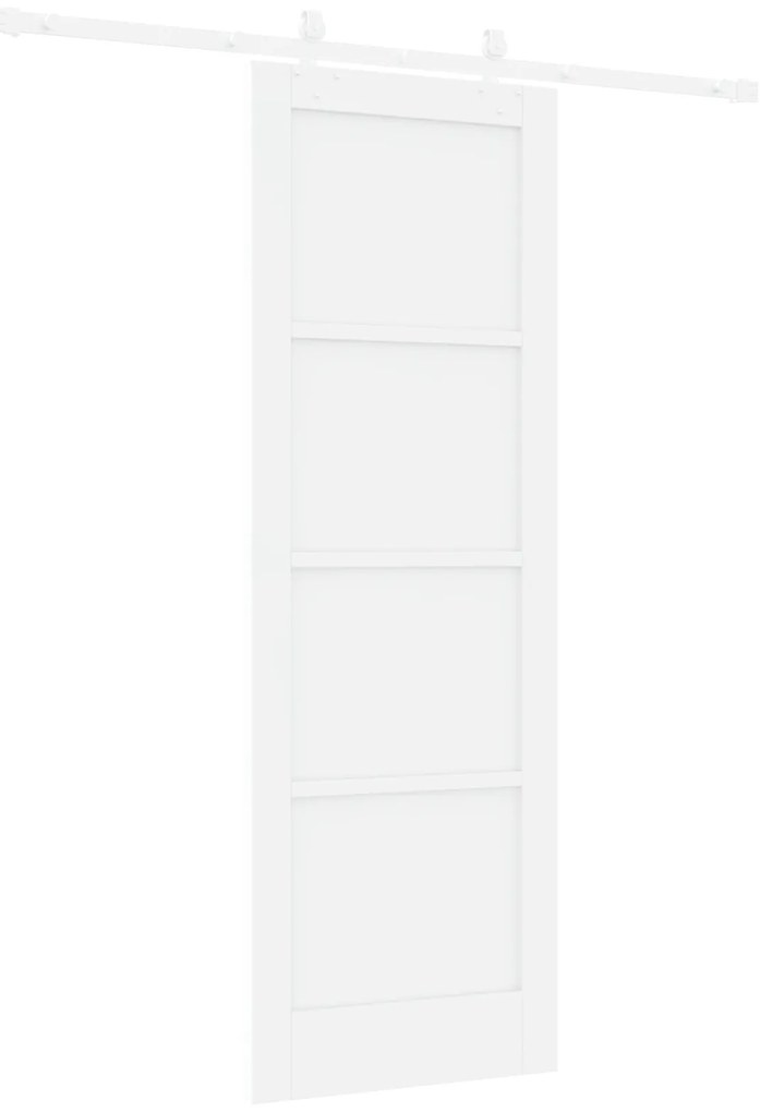 Porta Deslizante vidaXL com Conjunto de Ferragens Branca 73,5x211 cm M