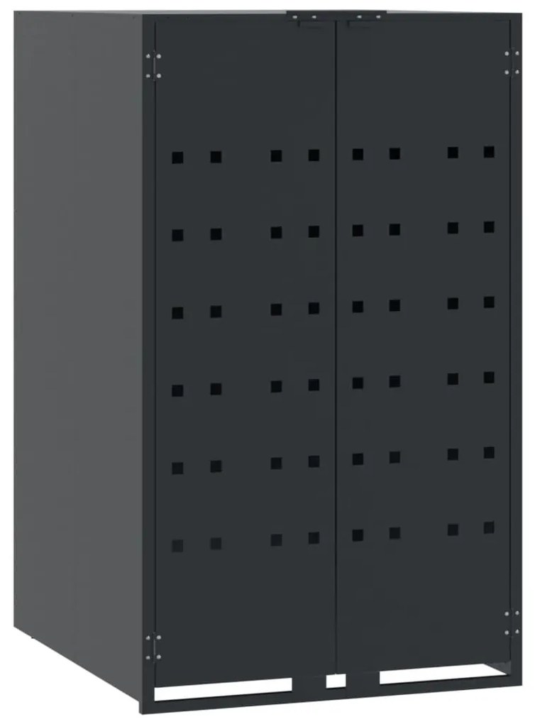 Abrigo para 5 caixotes do lixo 345x79x117 cm aço antracite