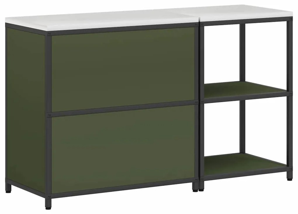 Conjunto de Armazenamento de Cozinha 2 pcs Verde Oliva