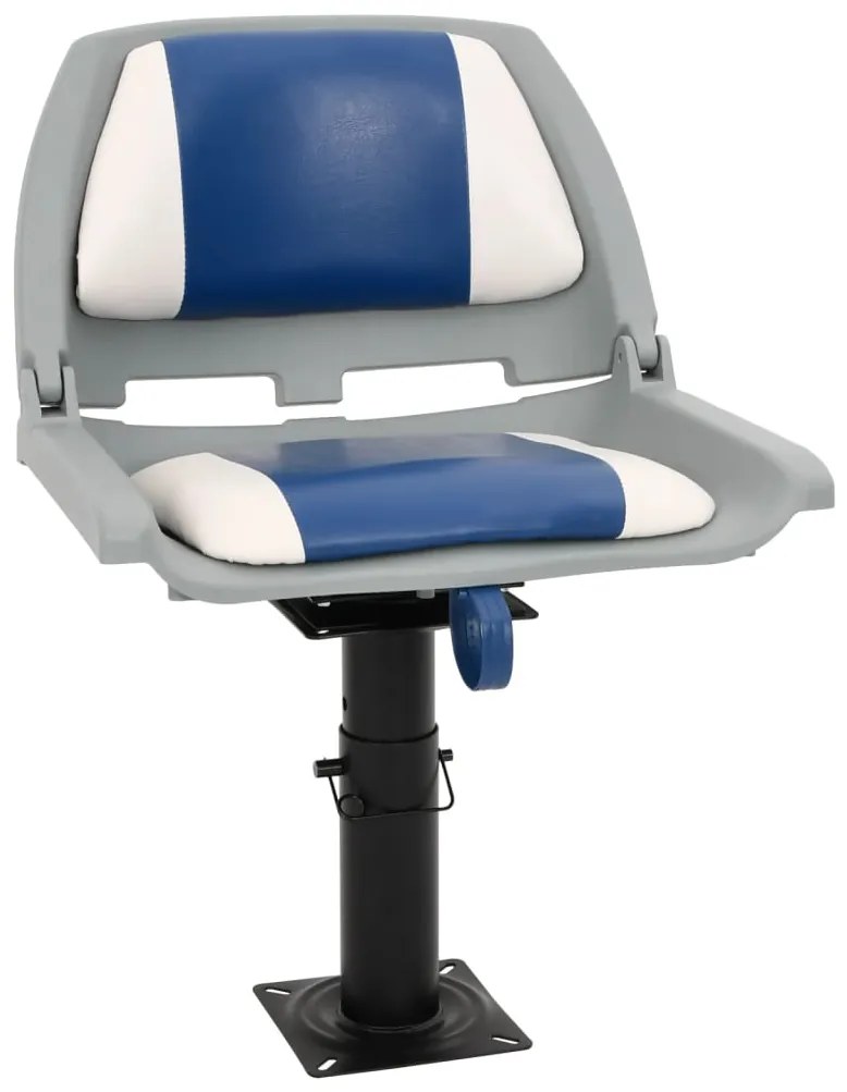 Assentos de barco 2 pcs c/ pedestais ajustáveis e rotação 360°