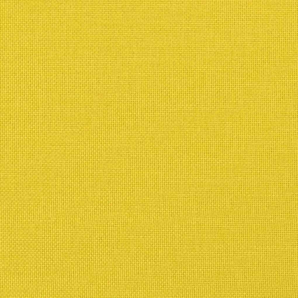 Apoio de pés 60x50x41 cm tecido amarelo-claro