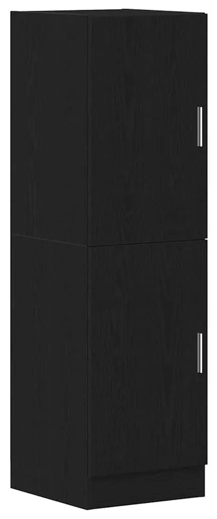 2 pcs armário de cozinha conjunto derivados de madeira preto