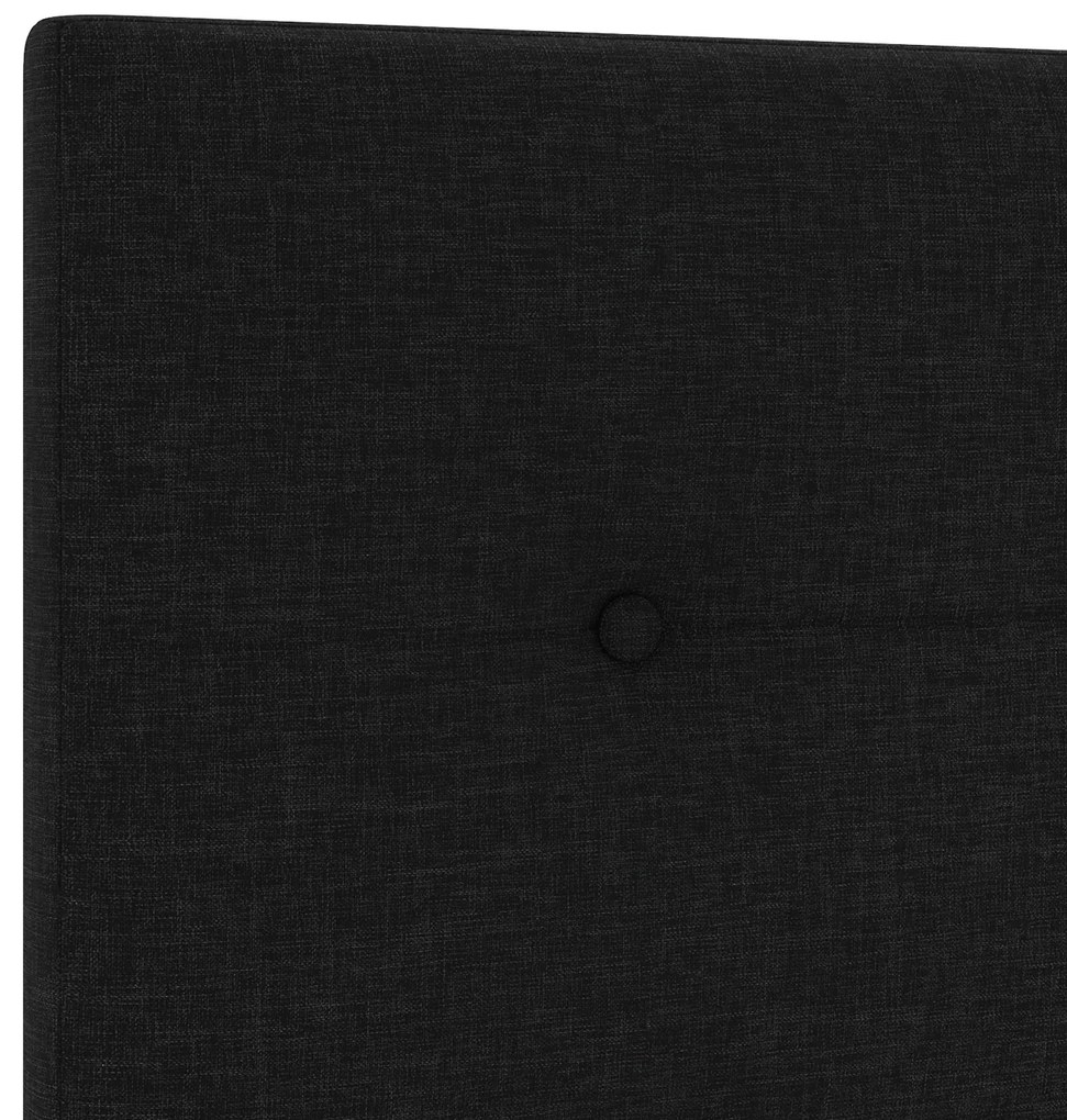 Cabeceira vidaXL Botões Estofados Preto 140 cm Tecido