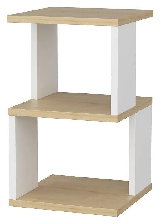Mesa de Cabeceira Carter – Carvalho Branco – 29,6x29,6x49,4 cm