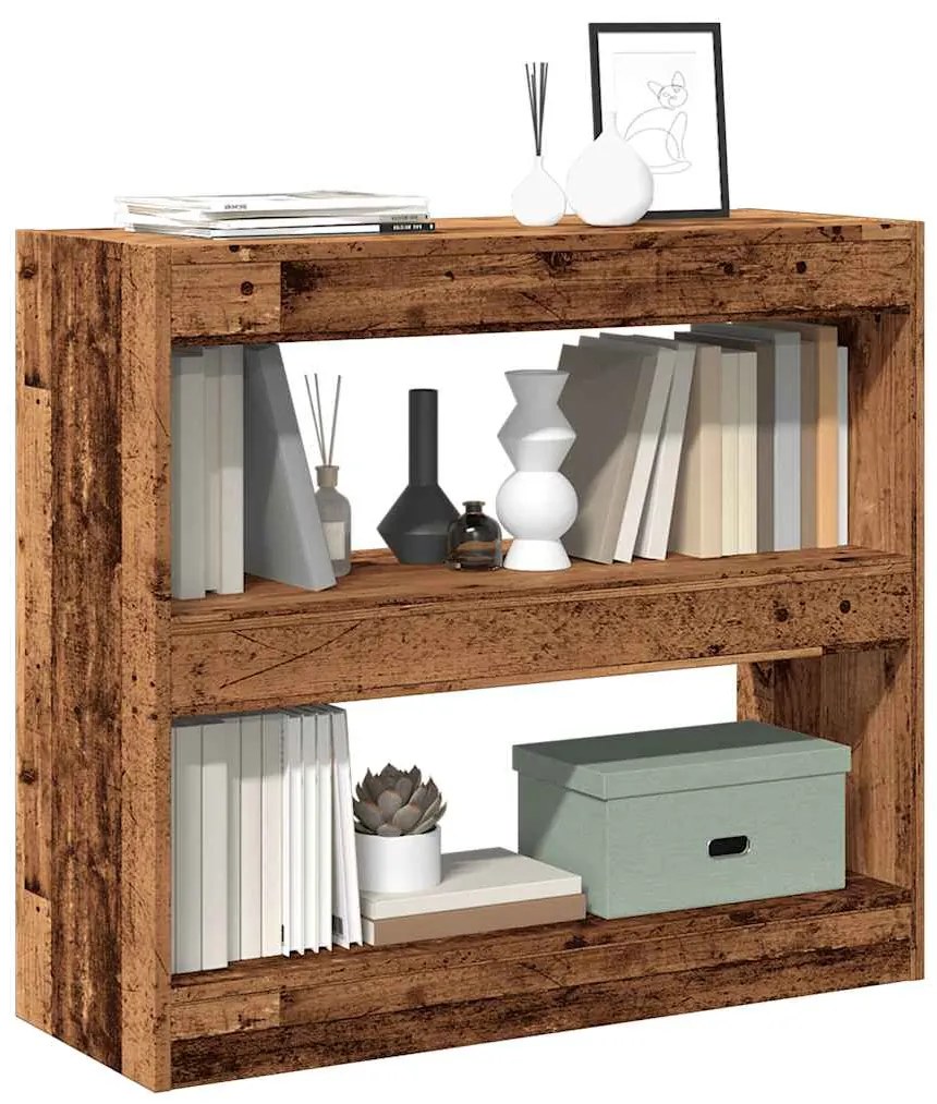 vidaXL Estante/divisória 80x30x72 cm cor madeira velha
