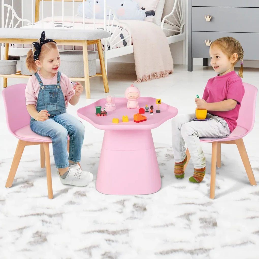Conjunto infantil de 3 peças para crianças Mesa e 2 Cadeiras dos 3 aos ...