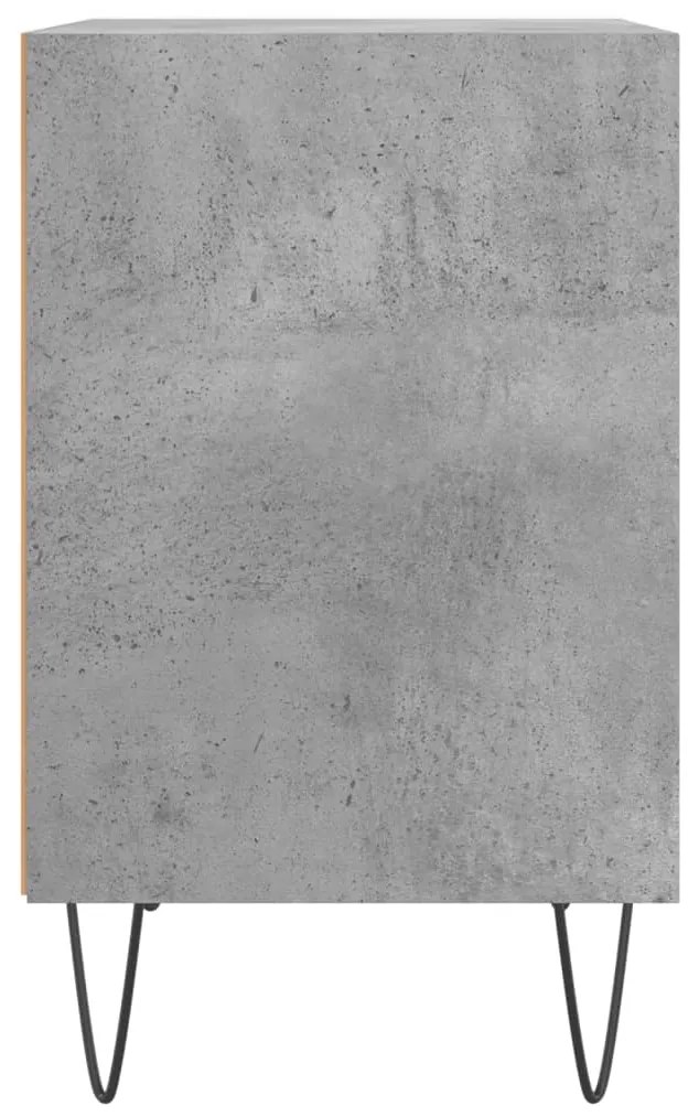 Mesas cabeceira 2pcs 40x30x50cm derivados madeira cinza-cimento