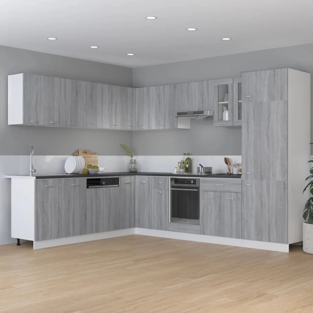 Armário cozinha “Lyon” 75,5x75,5x81,5cm sonoma cinza