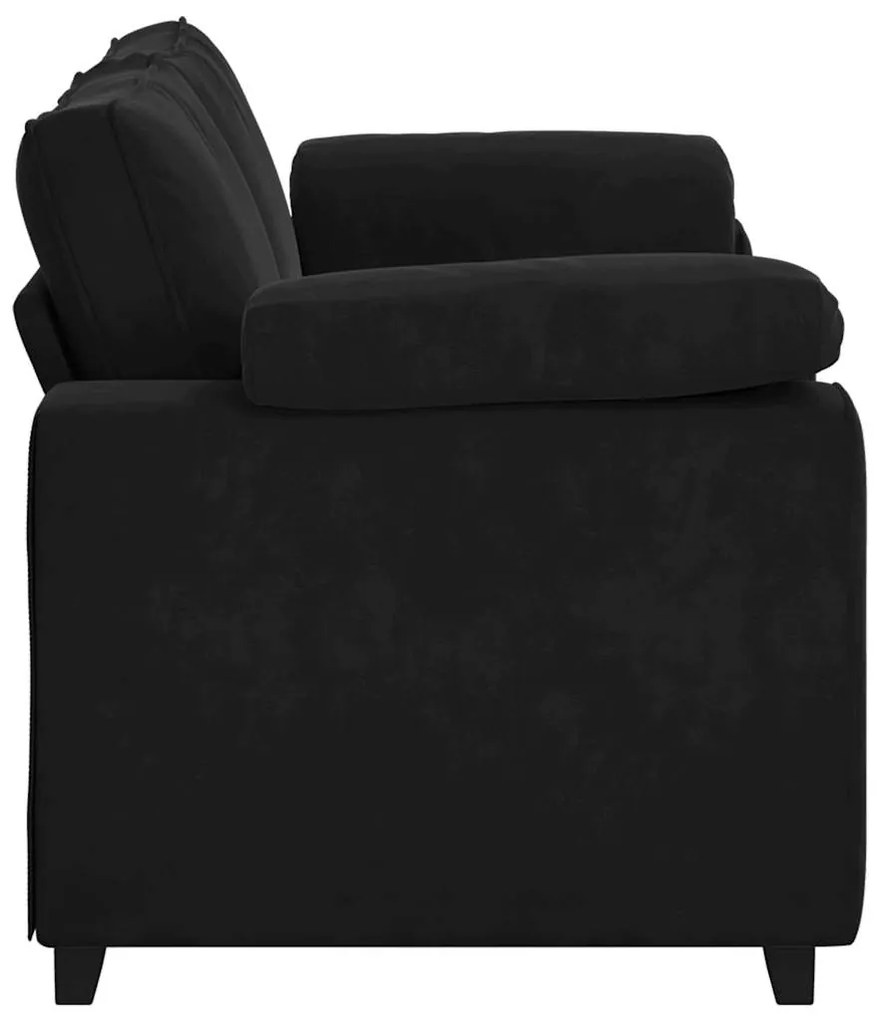 Sofá-luvas 140 cm veludo preto