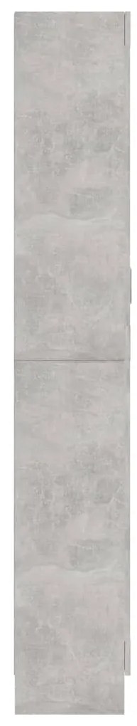 Armário vitrine 82,5x30,5x185,5cm derivados madeira cinzento