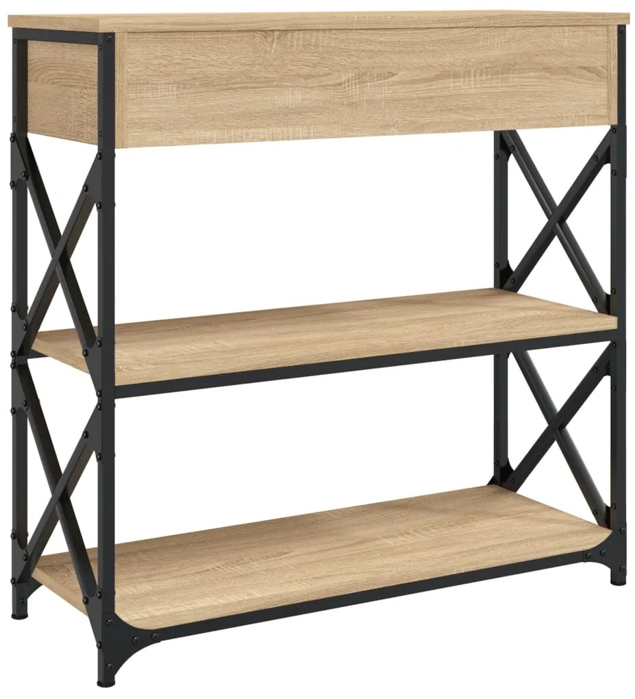 Mesa consola 75x28x75 cm derivados de madeira carvalho sonoma