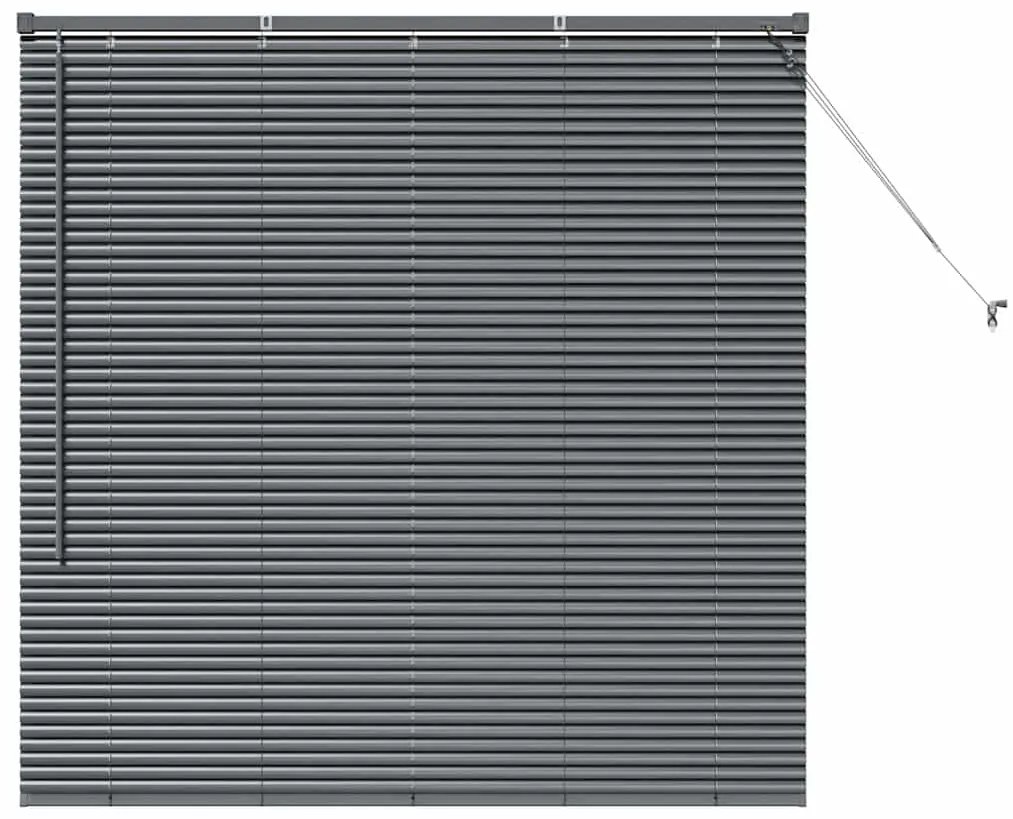 Persiana de Janela Cinzento-escuro 80 x 130 cm Alumínio