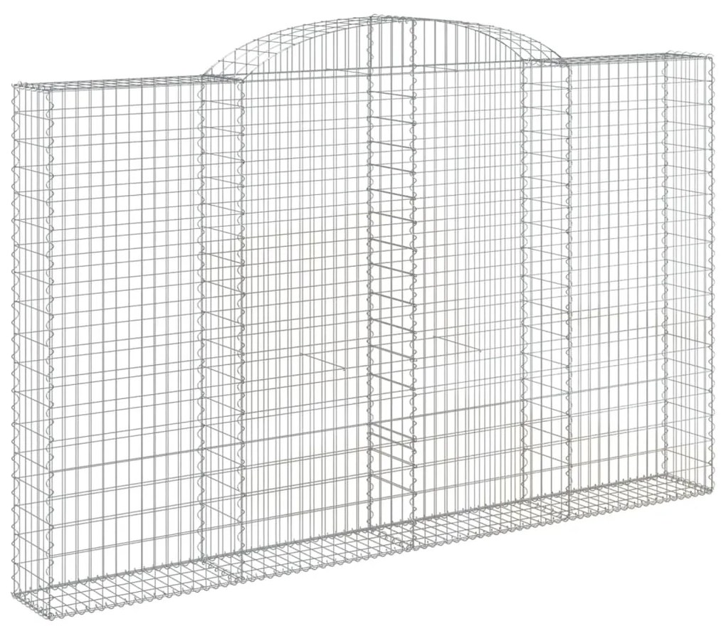 Cestos gabião arqueados 3pcs 300x30x180/200cm ferro galvanizado