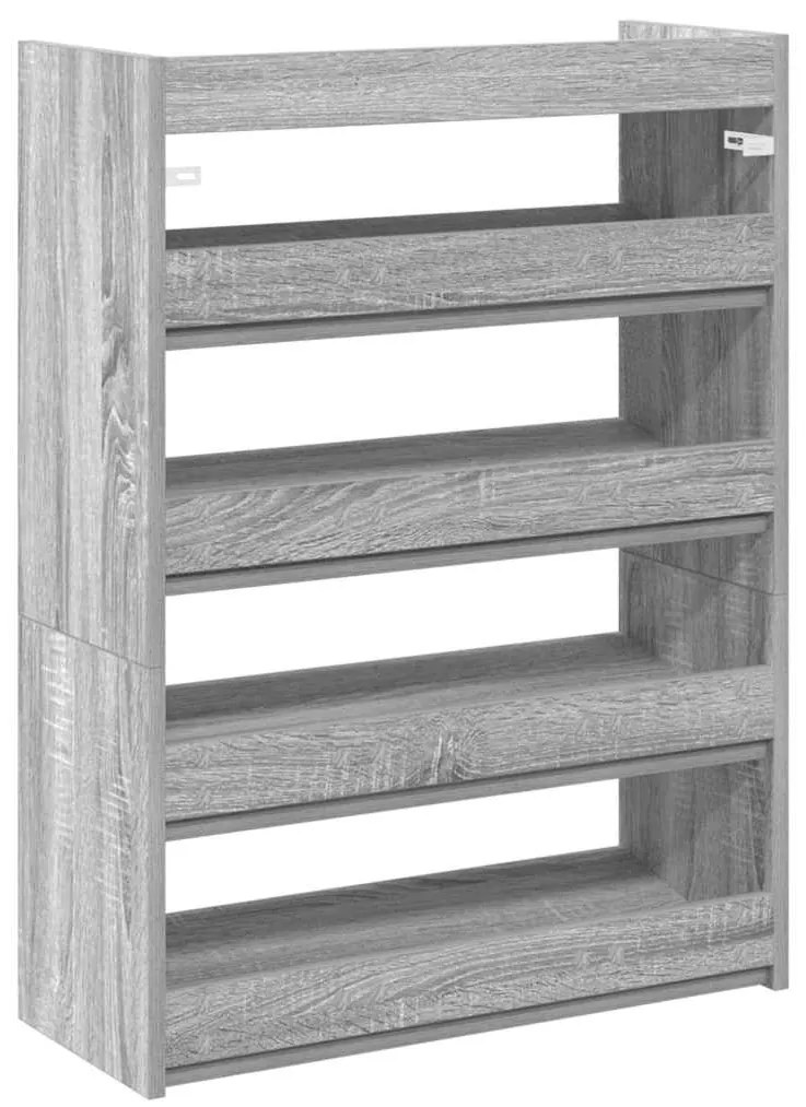 Sapateira 60x25x81 cm derivados de madeira cinzento sonoma