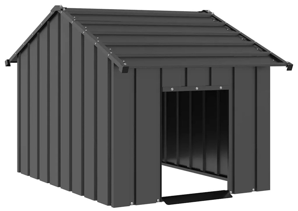 Casota para cães com telhado 83x130x85 cm aço galvanizado