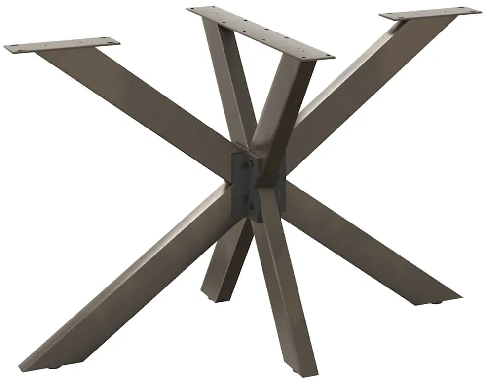 vidaXL Pé de mesa de jantar em formato de aranha, preto, 120x68x(72-73) cm, aço