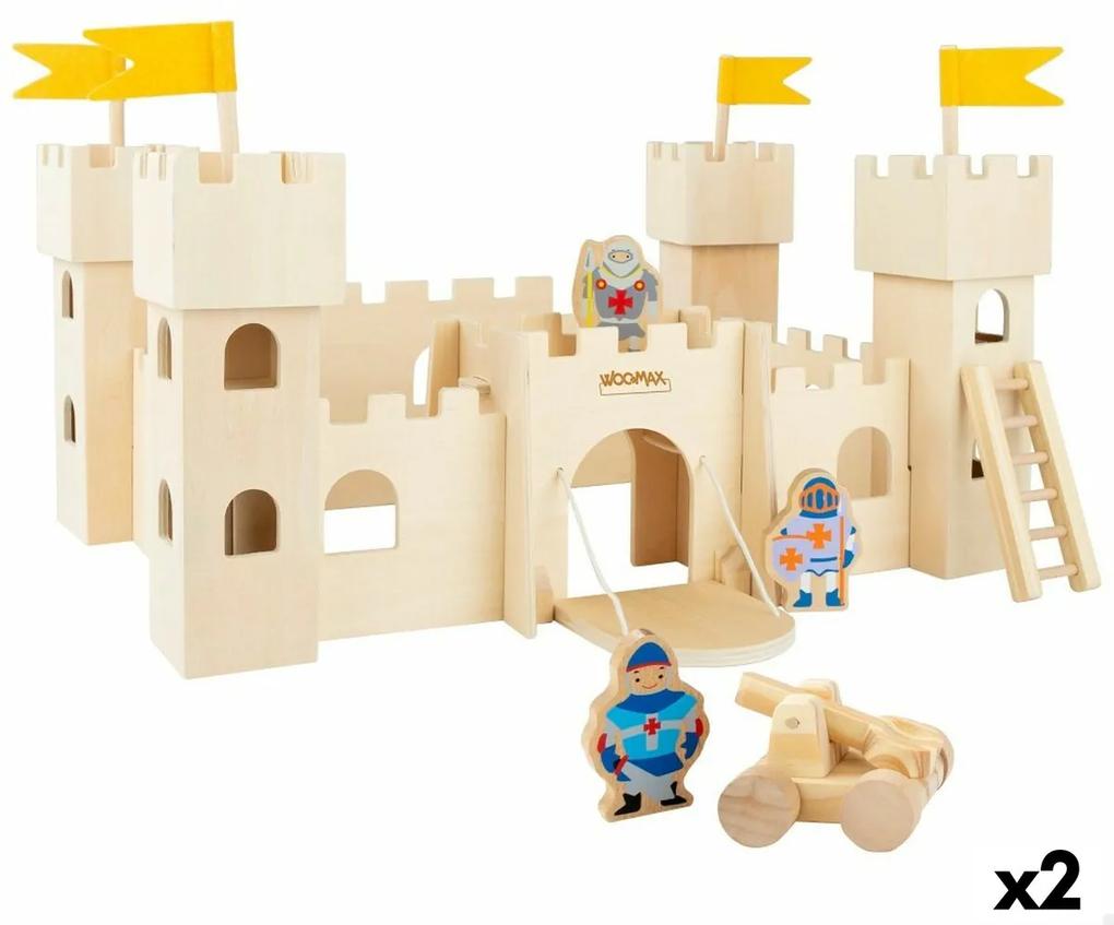 Castelo Woomax 9 Peças Brinquedo 2 Unidades