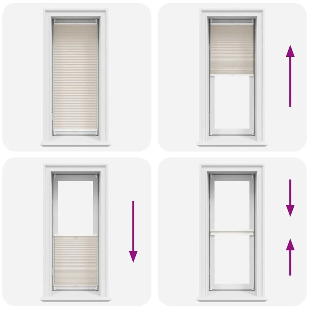 240617 Plisse Blind 40x100cm Creme