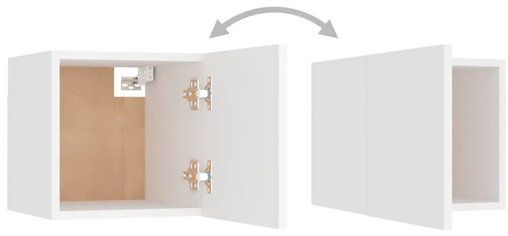 5 pcs conjunto de móveis de TV derivados de madeira branco