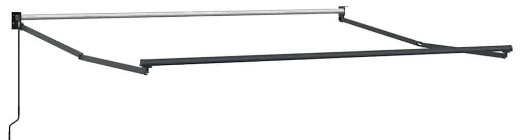 Toldo Retrátil Manual Cinza Claro 350 x 250 cm
