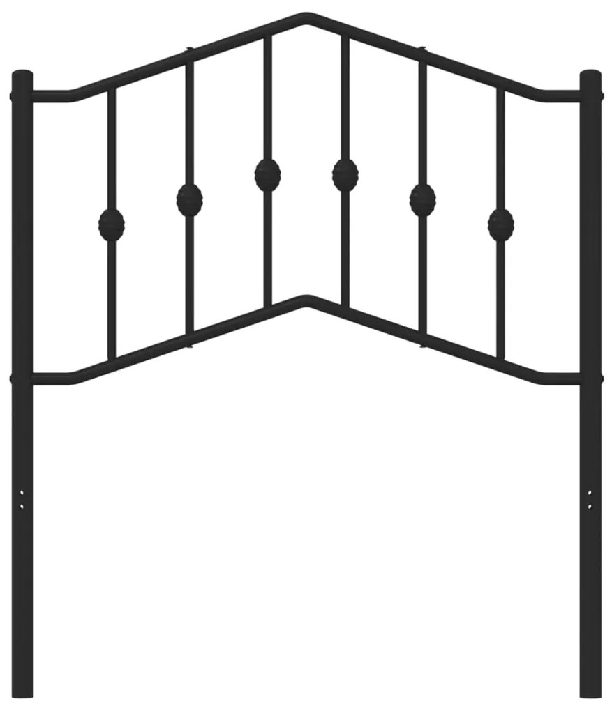 Cabeceira de cama 80 cm metal preto