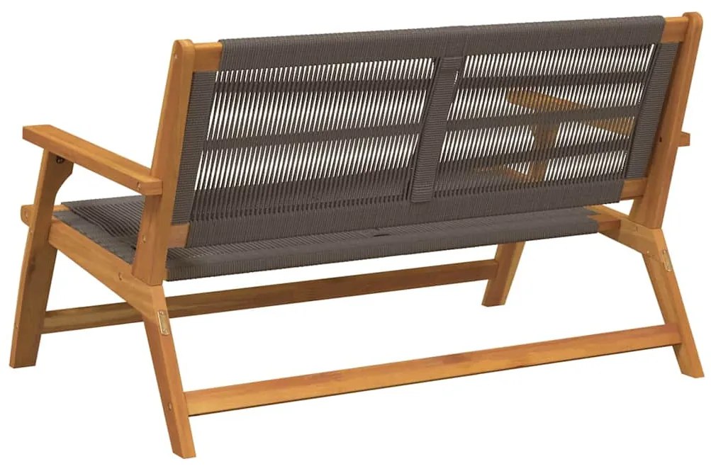 Banco de Jardim Cinza 76x122x73 cm Madeira Sólida de Acácia