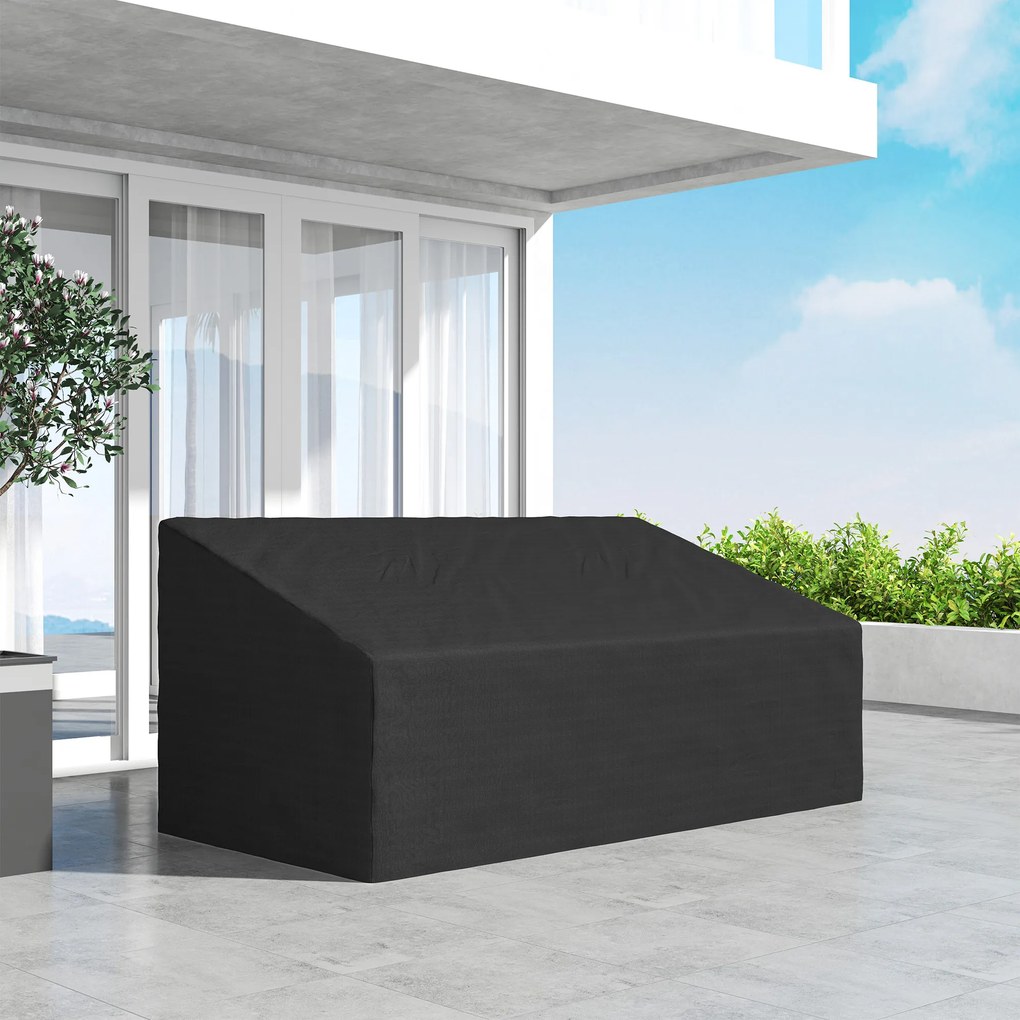 Capa Protetora para Móveis de Jardim 218x111x63-101 cm Cobertura de Móveis de Tecido Oxford 600D Impermeável para Sofás Bancos