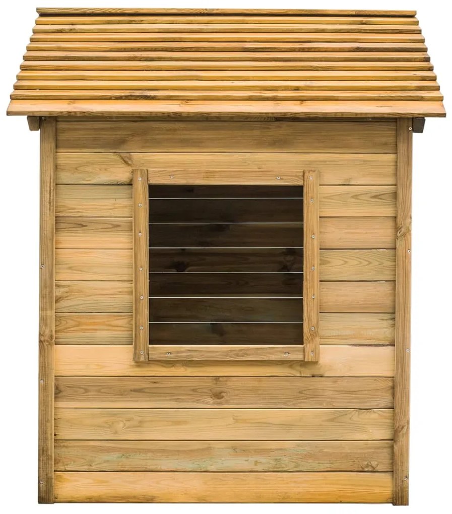 Casa de brincar de exterior 120x120x146 cm madeira de pinho