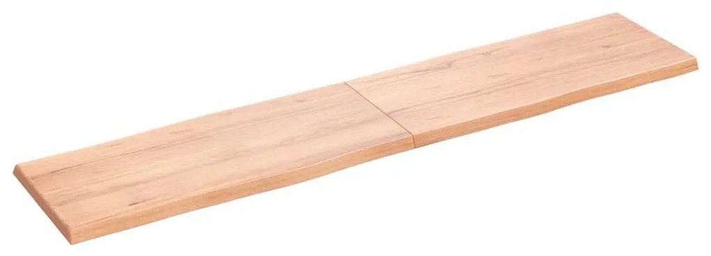 Tampo de mesa com bordas vivas carvalho tratado castanho-claro