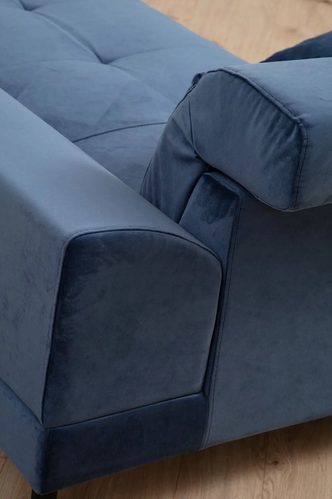 Sofá de Canto Frido – Azul Marinho – 304 cm x 190 cm