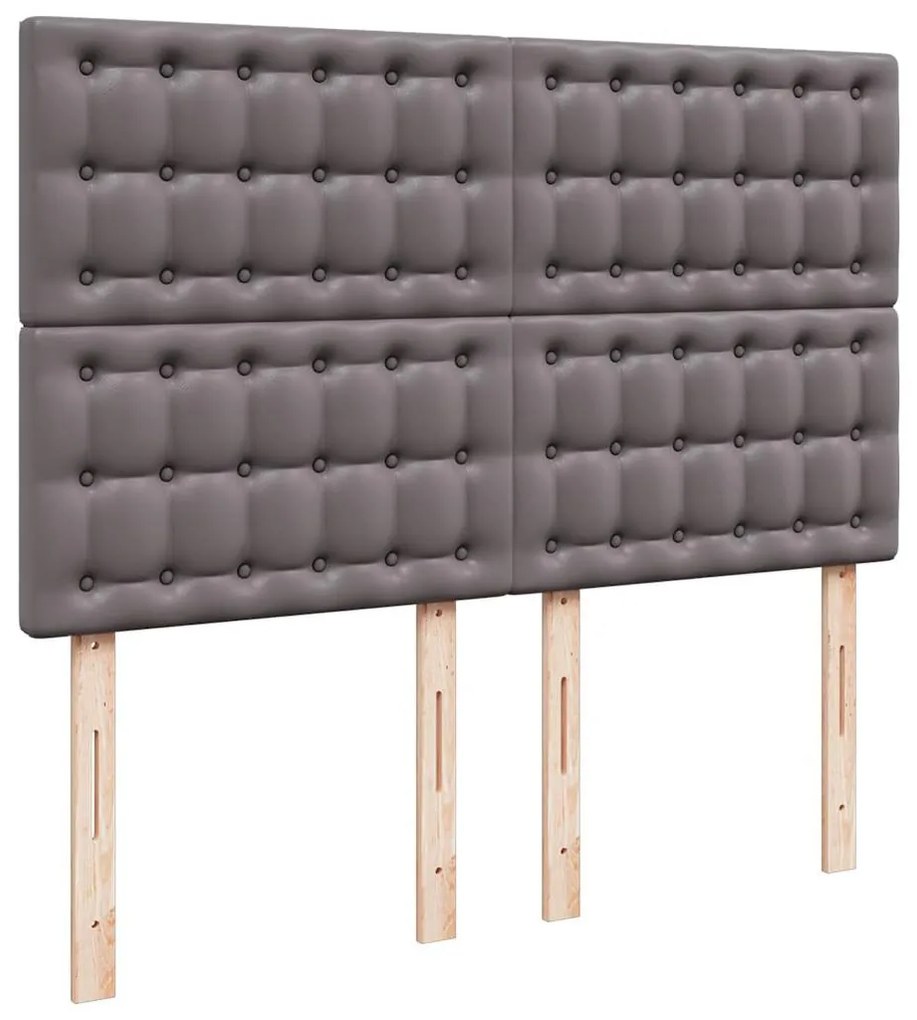 Estrutura de cama otomana com colchão 140x190 cm cinzenta