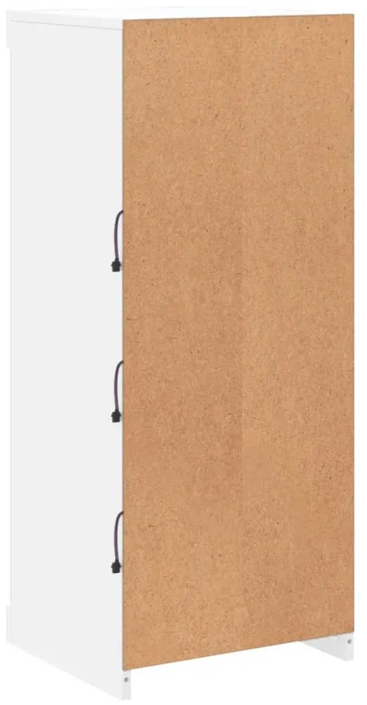 Aparador com luzes LED 41x37x100 cm branco