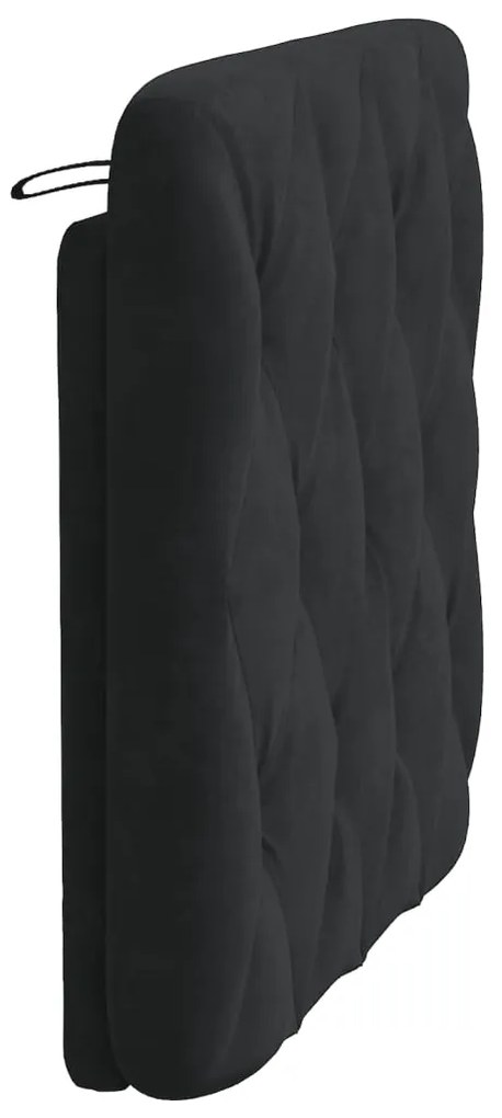 Almofadão de cabeceira 90 cm veludo preto