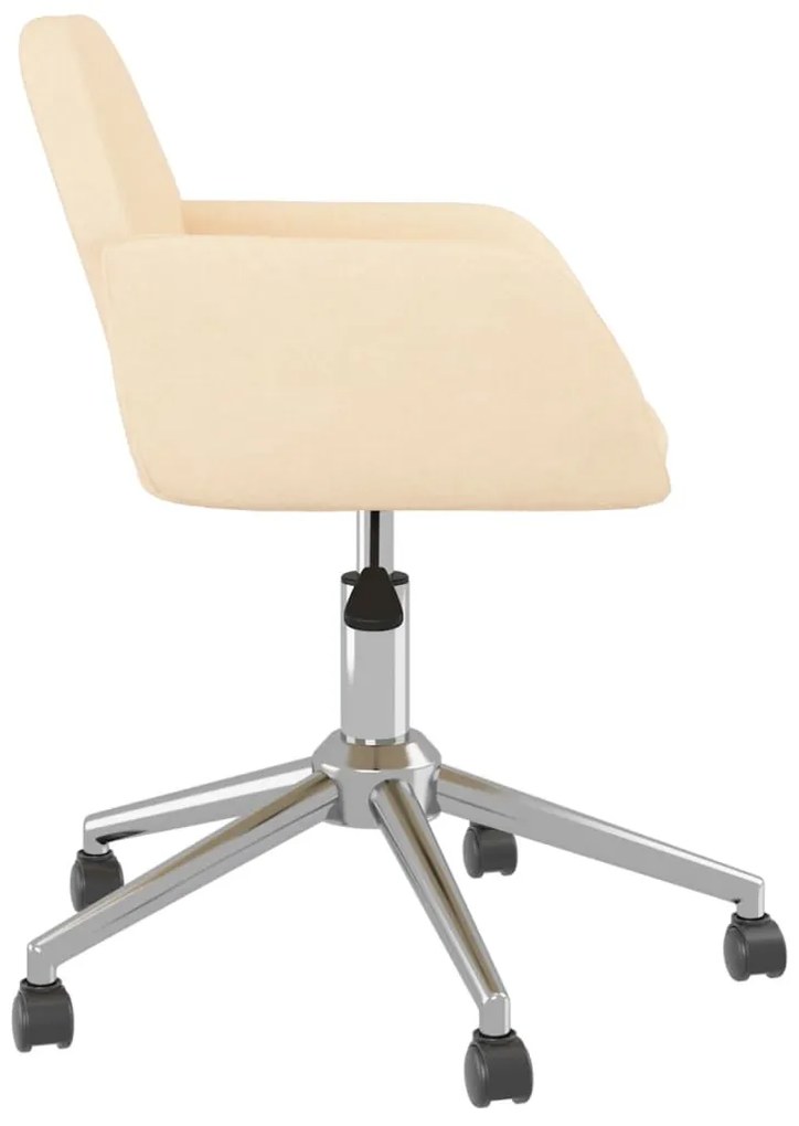 Cadeiras de jantar giratórias 2 pcs tecido cor creme