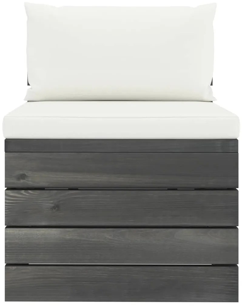 2 pcs conjunto lounge de paletes com almofadões pinho maciço