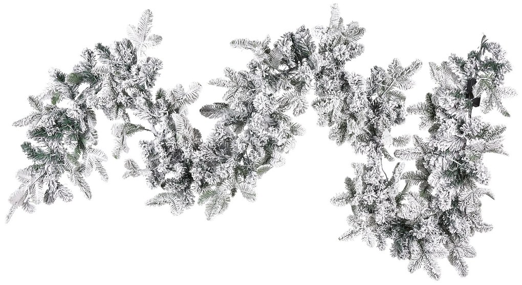 Guirlanda de Natal branca com LED e efeito de neve 180 cm SUNDO Beliani