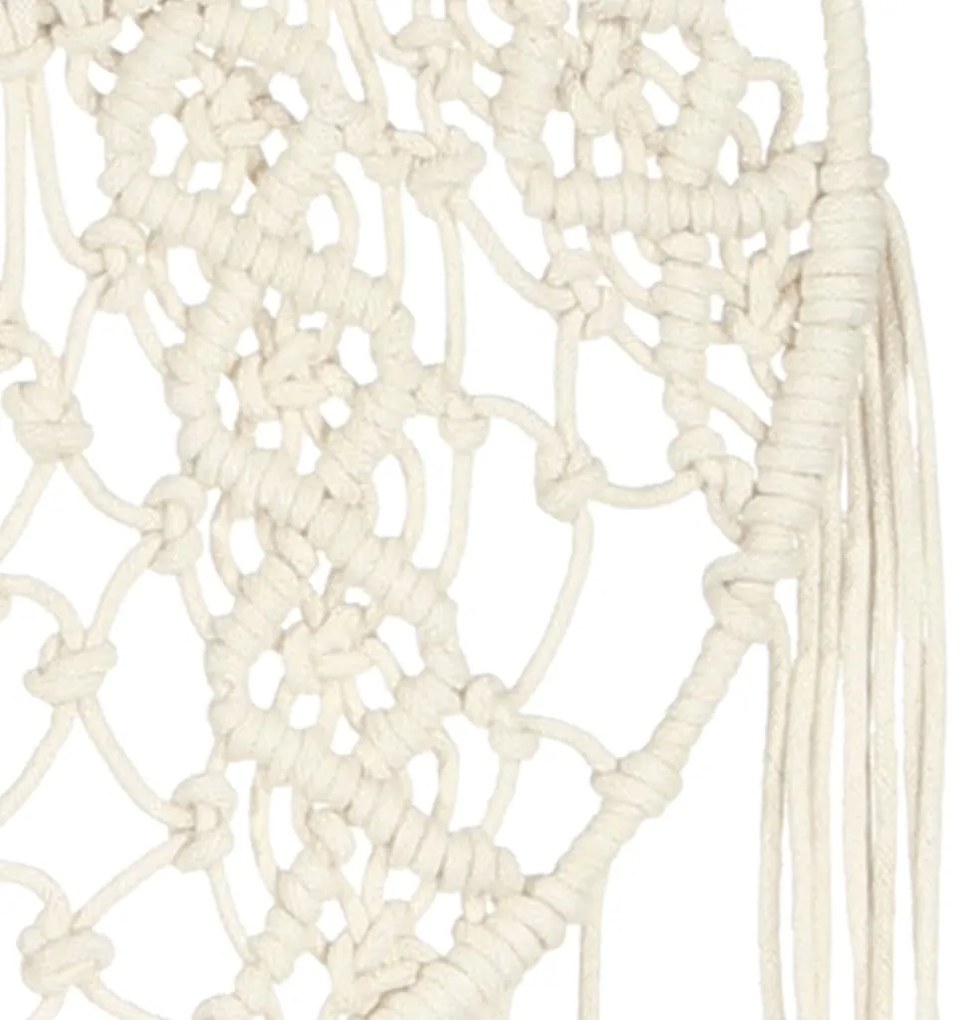 Suporte de parede em macramé 40x80 cm algodão