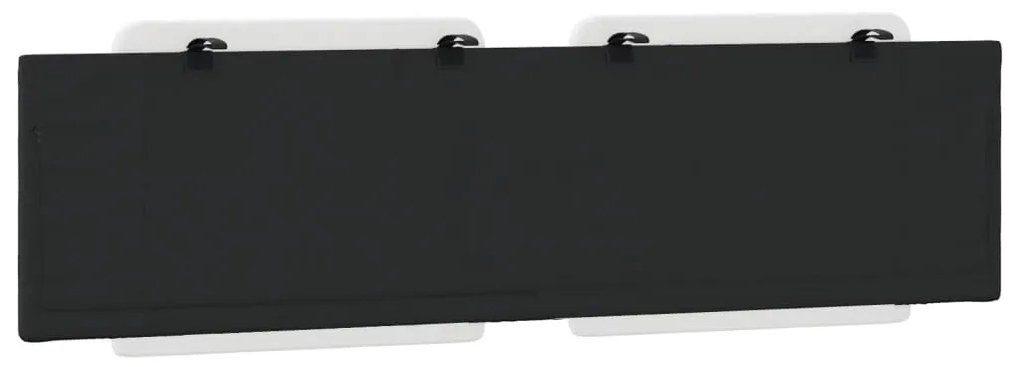 Almofadão de cabeceira 180 cm couro artificial branco e preto