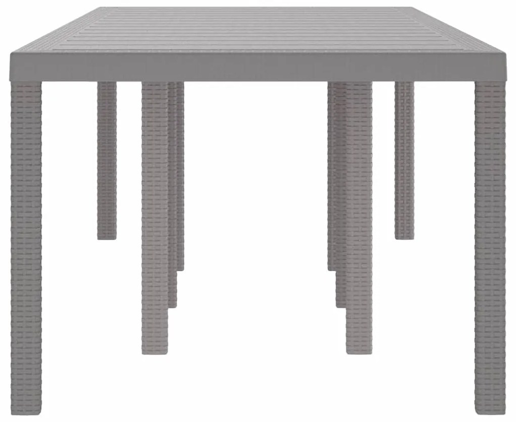 Mesa de Jardim vidaXL Cinzento-claro 250x100x73 cm Rattan Sintético