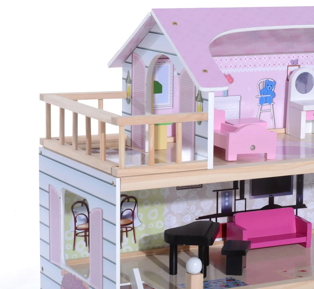 Casinha Barbie Casa Completa + Acessorios 145 Peças Total