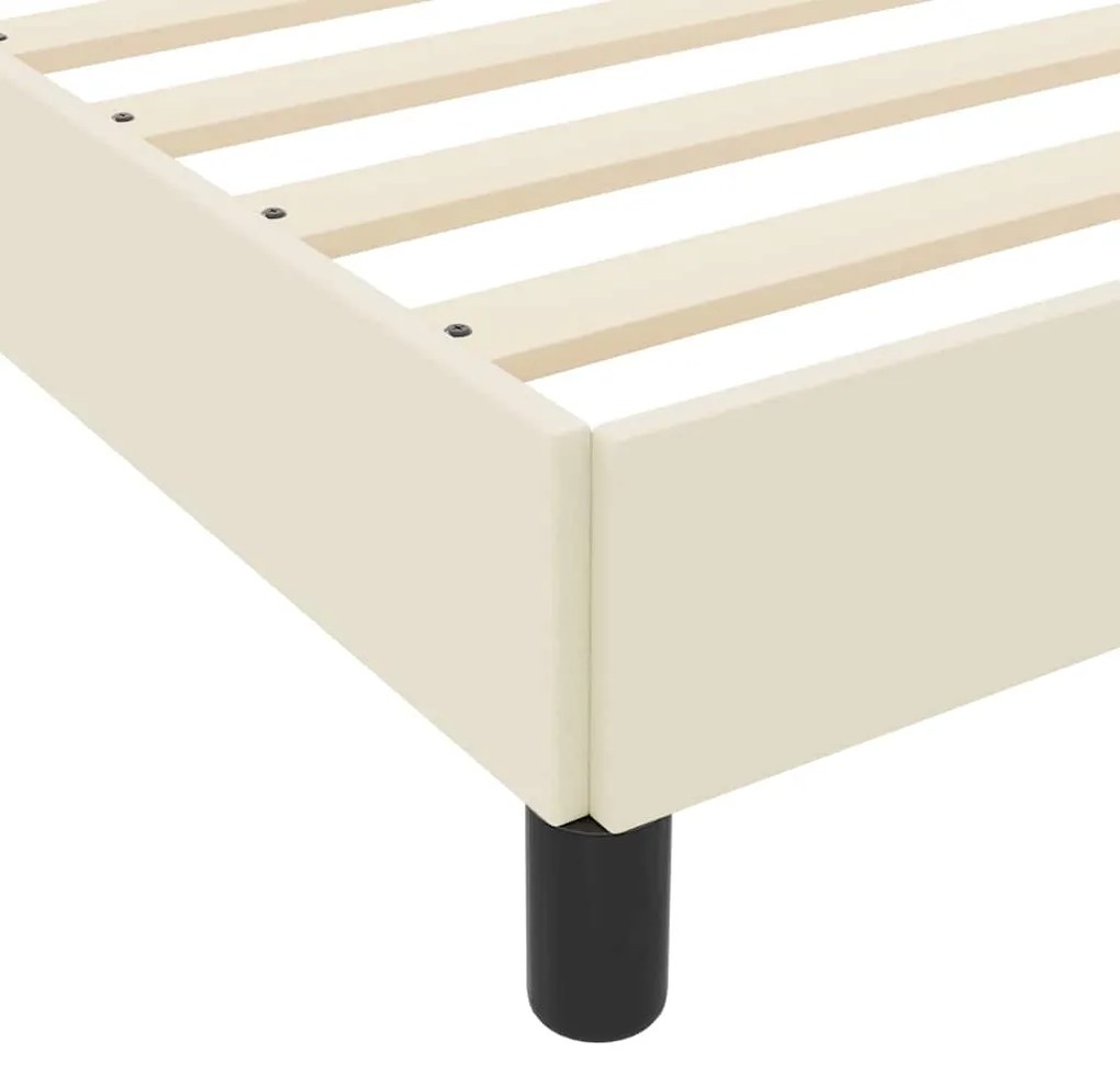 Cama Outros Creme 140 x 190 cm Couro sintético