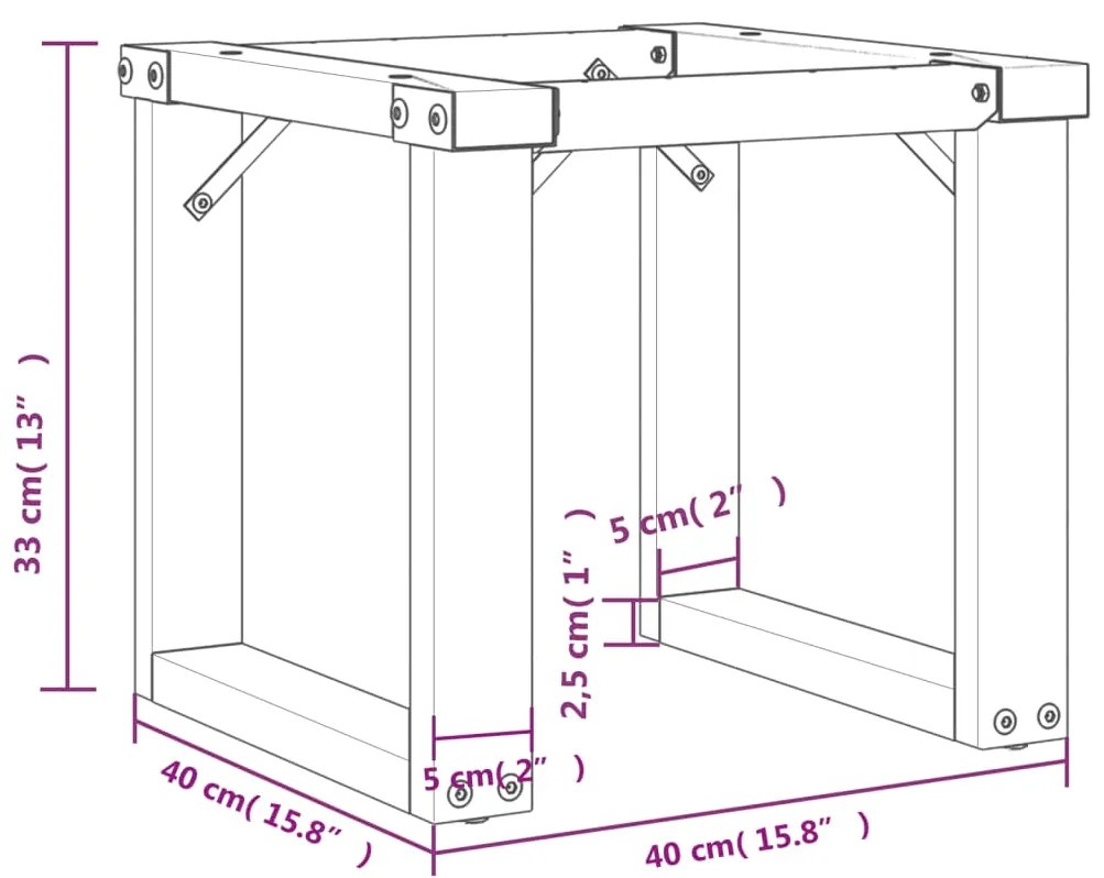 Pernas para mesa de centro estrutura em O aço