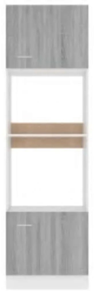 Armário micro-ondas “Lyon” 60x57x207 cm cinza sonoma